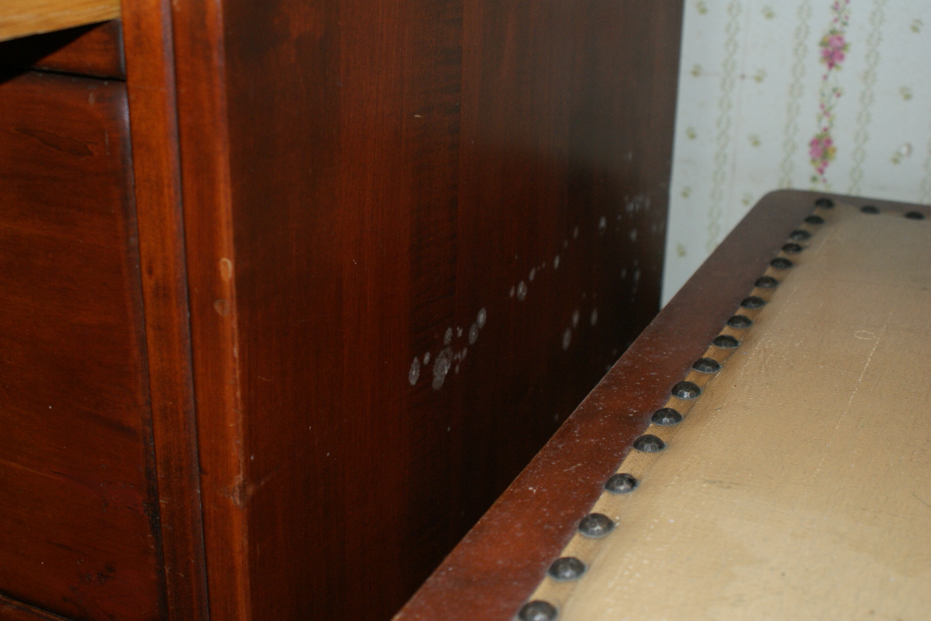 Vintage Solid Rock Maple Vanity with Mirror and Bench