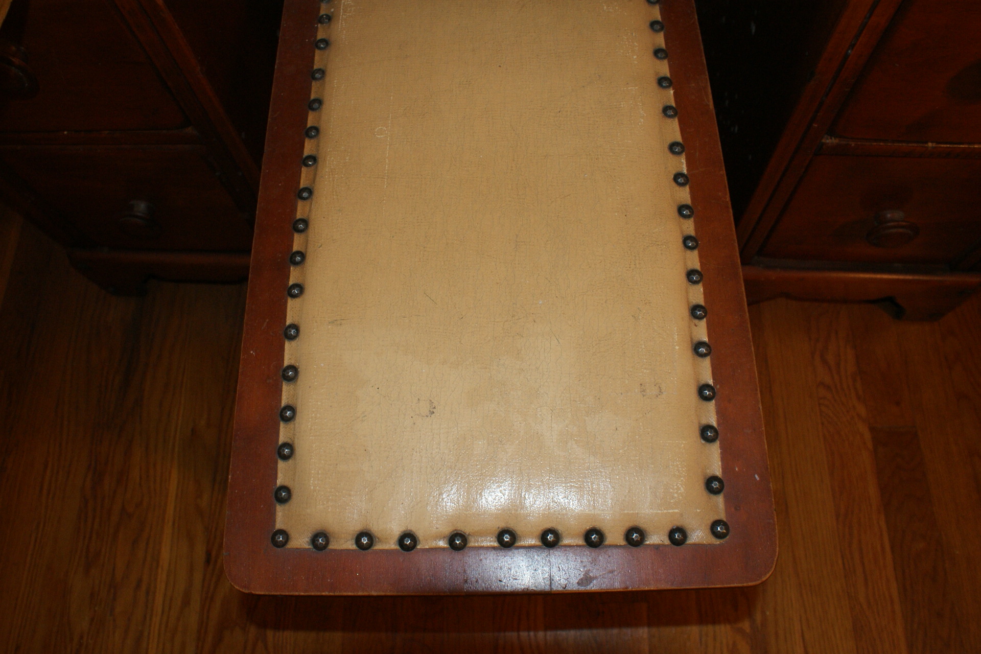 Vintage Solid Rock Maple Vanity with Mirror and Bench