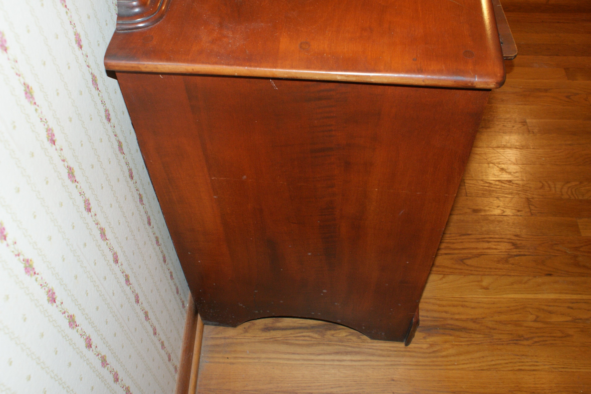 Vintage Solid Rock Maple Vanity with Mirror and Bench