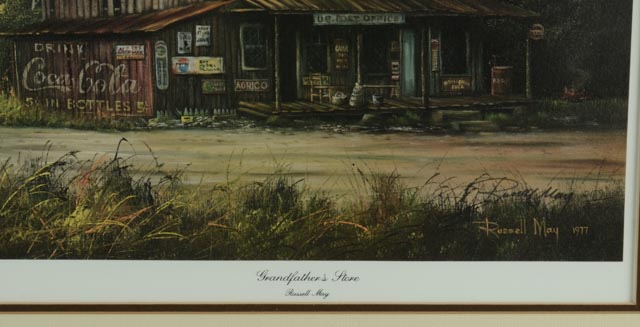 Signed, Limited Edition Russell May Print - "Grandfather's Store"