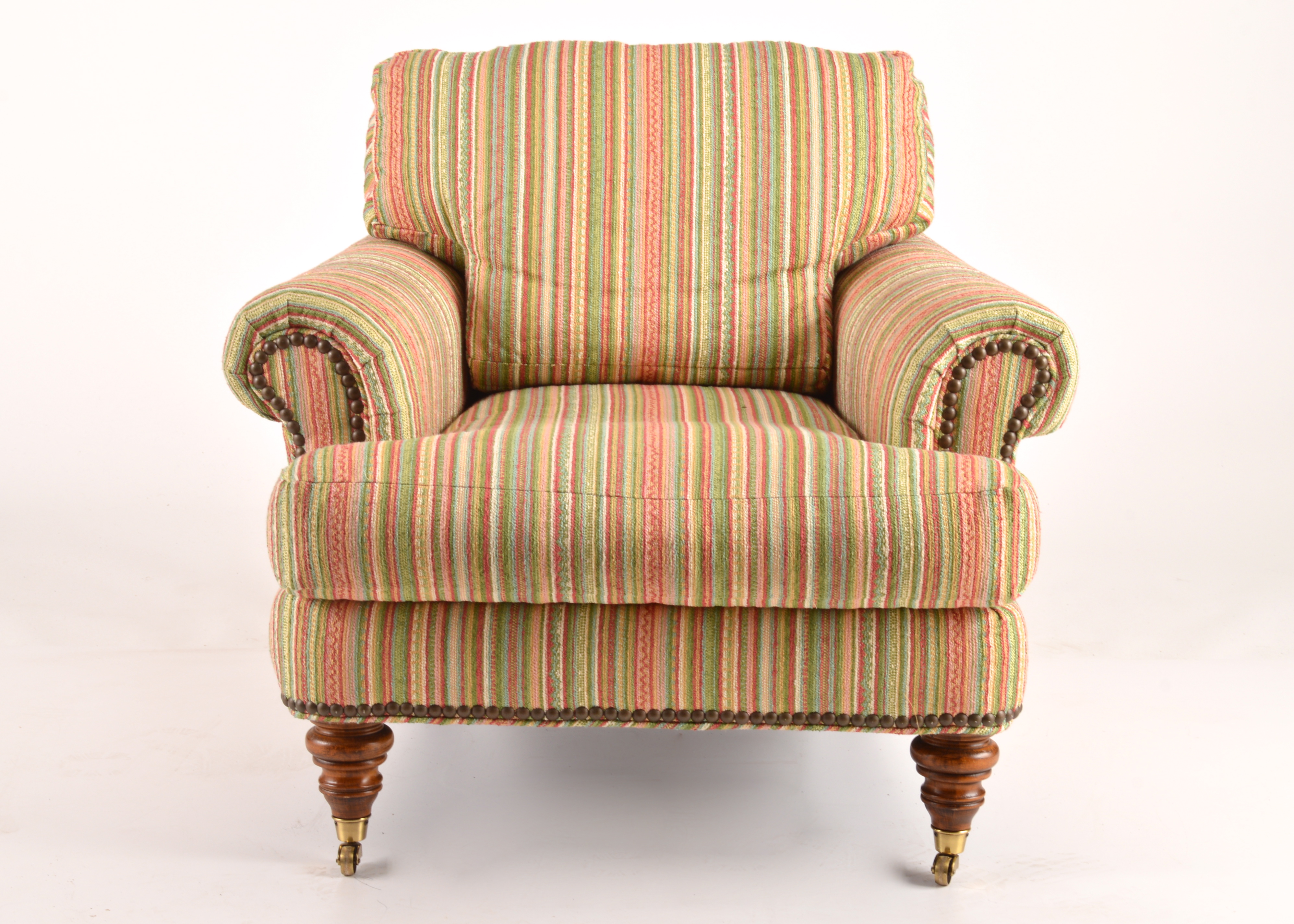 Arm Chair With Matching Throw Pillows