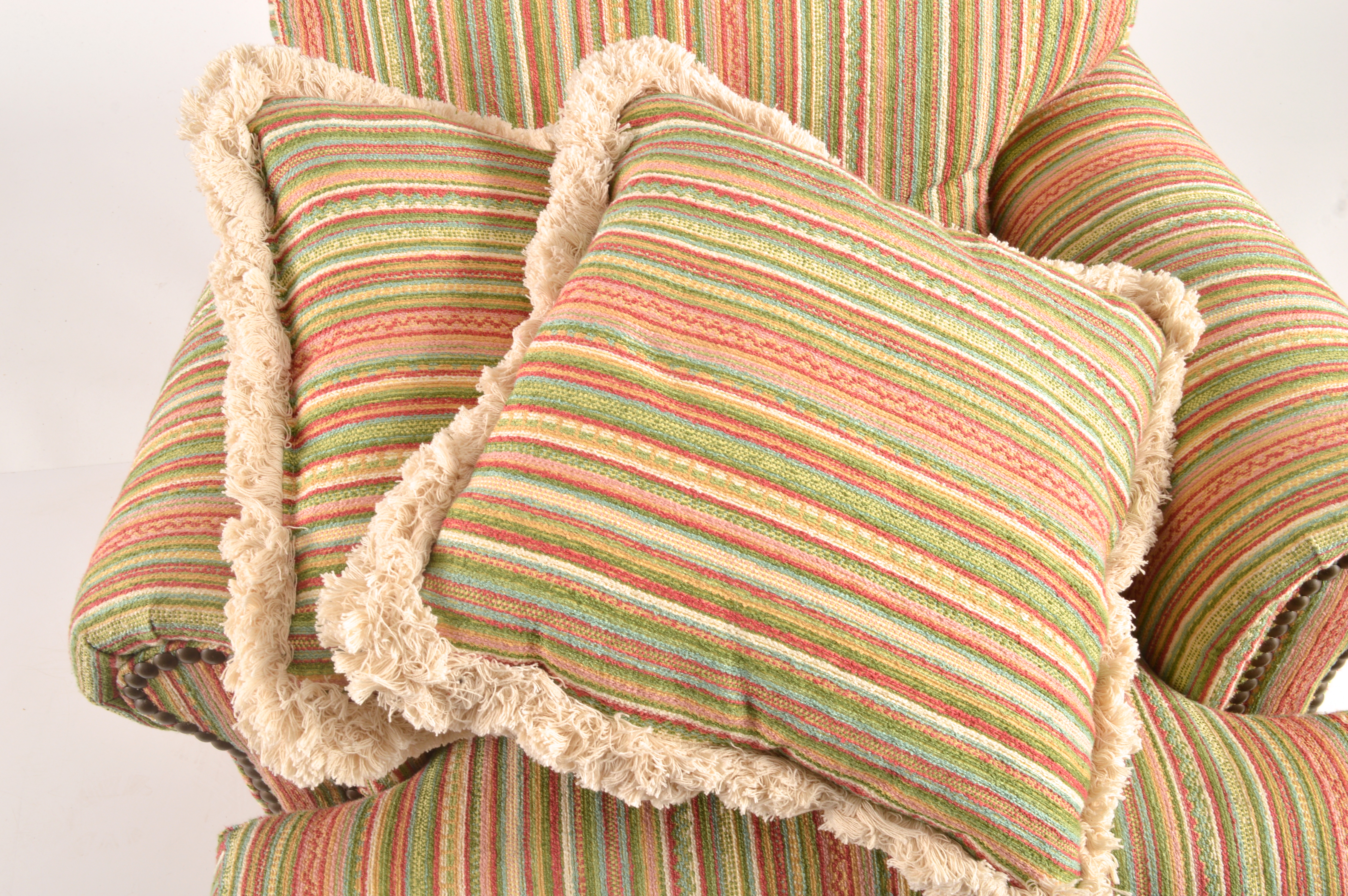 Arm Chair With Matching Throw Pillows