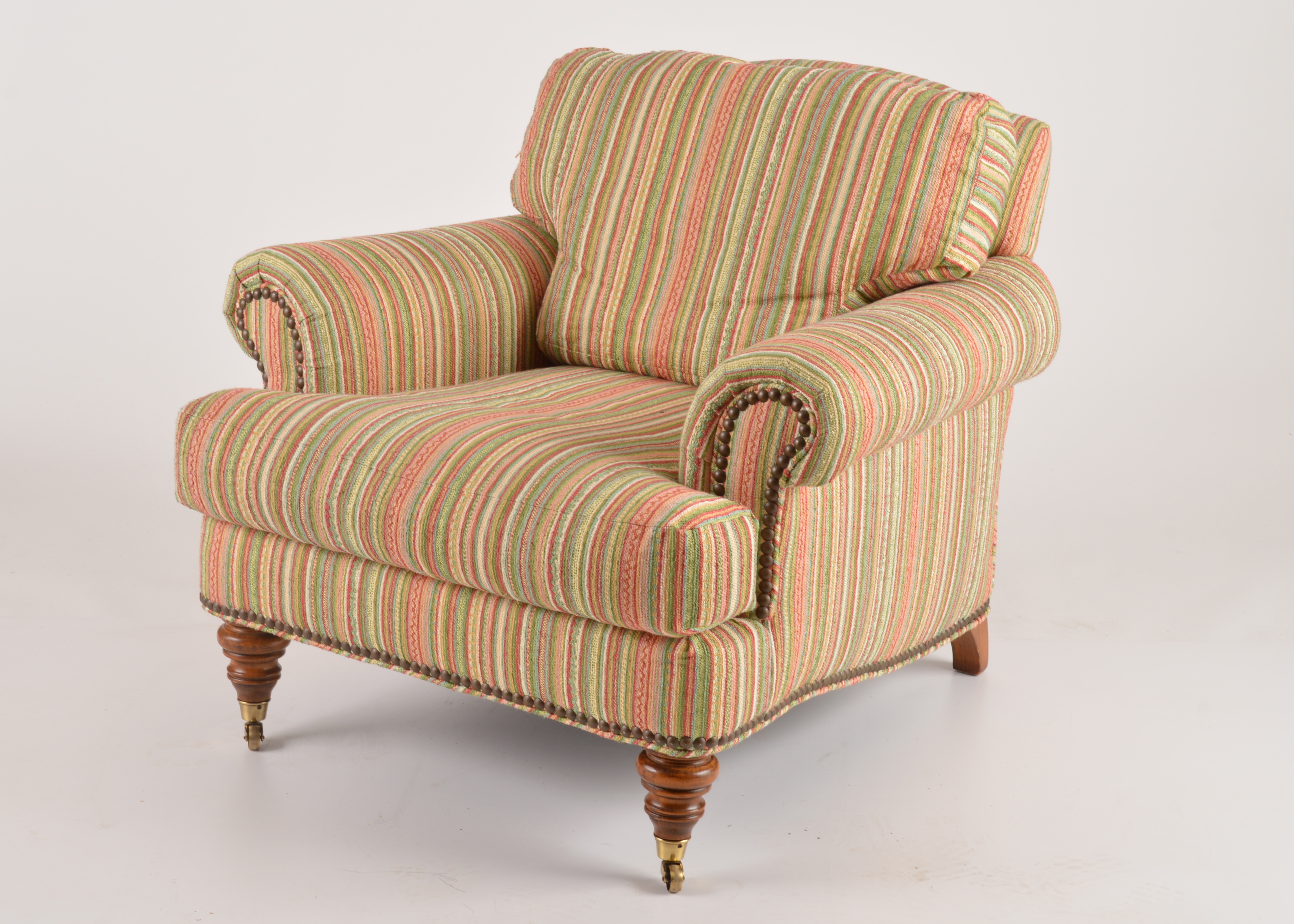 Arm Chair With Matching Throw Pillows