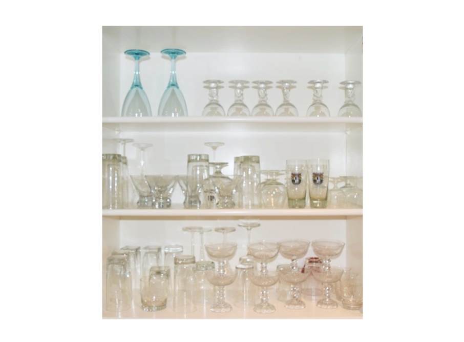 A Cabinet of Miscellaneous Glassware, Stemware and Glasses