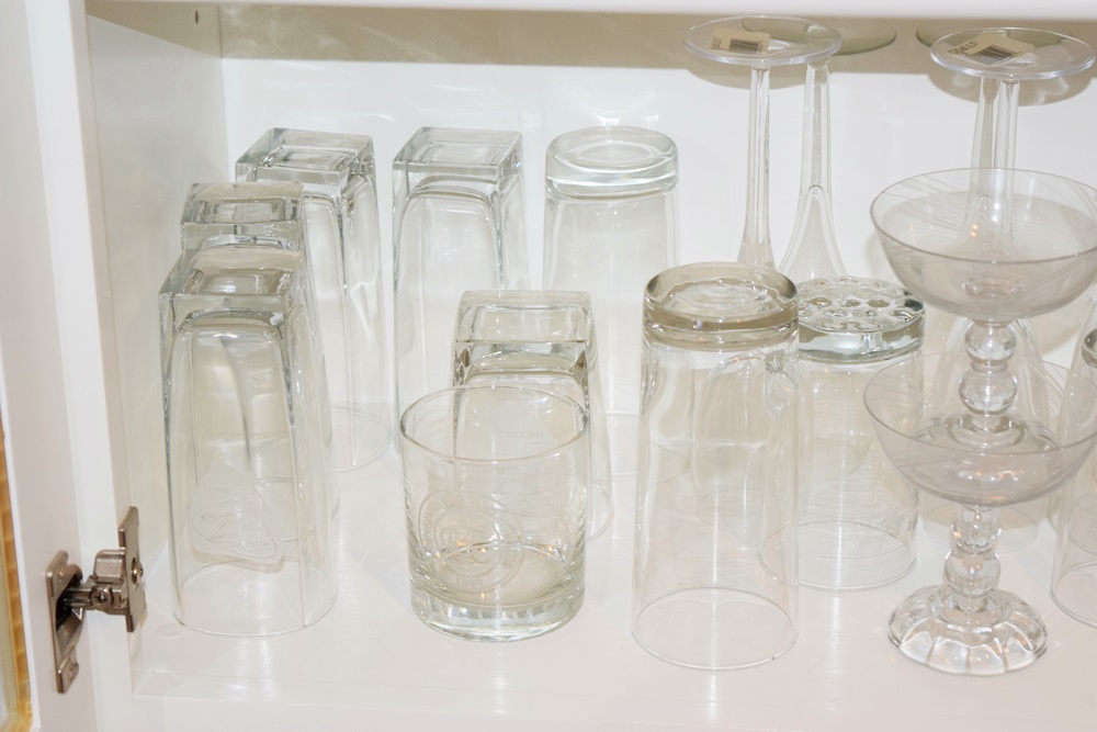 A Cabinet of Miscellaneous Glassware, Stemware and Glasses