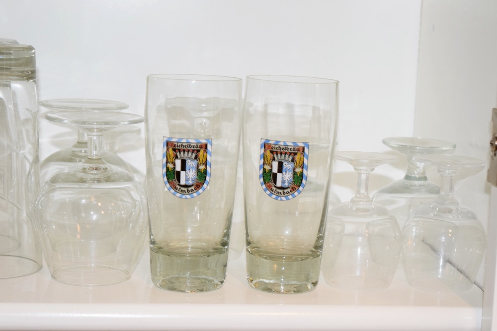 A Cabinet of Miscellaneous Glassware, Stemware and Glasses