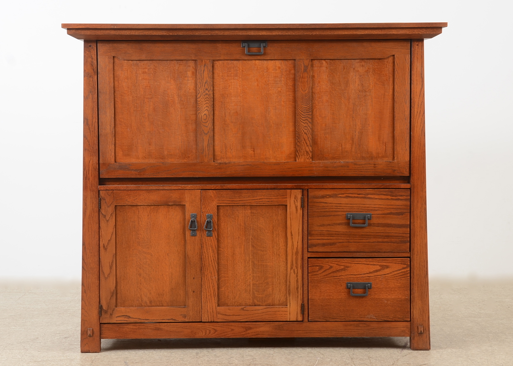 Oak Veneer Mission Style Desk