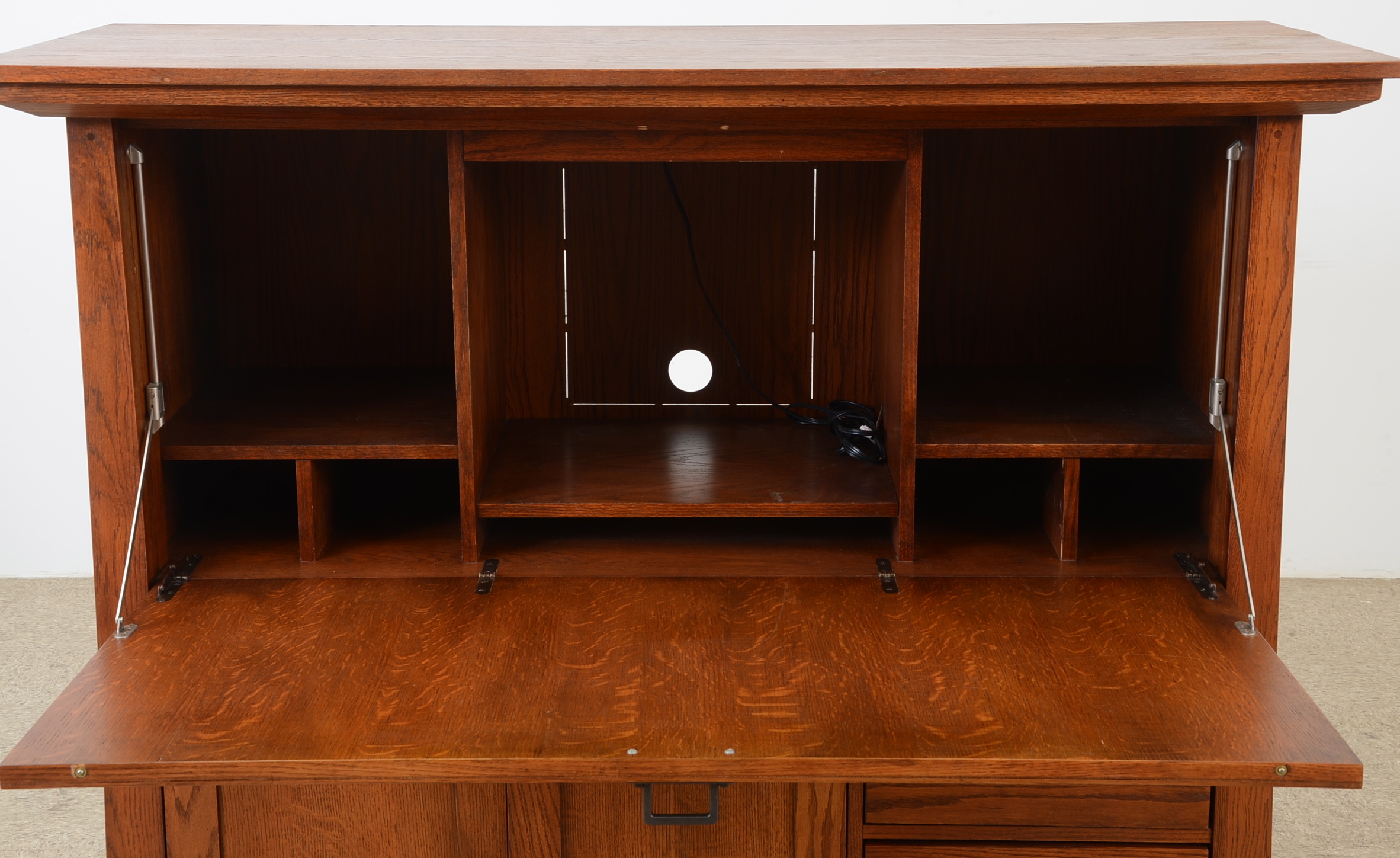 Oak Veneer Mission Style Desk