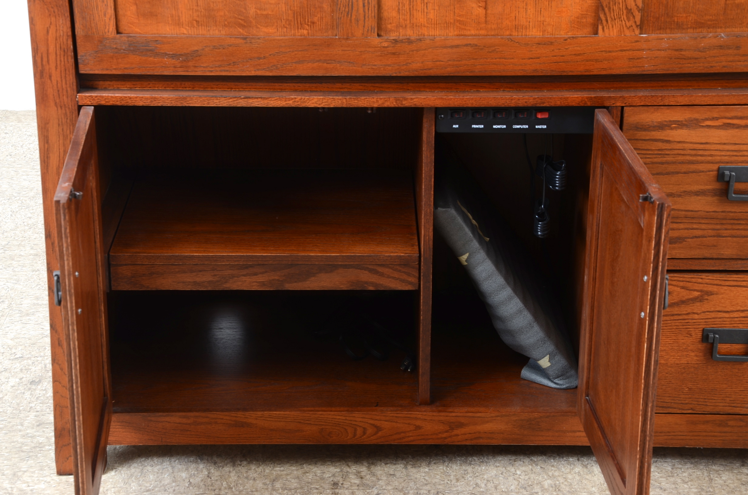 Oak Veneer Mission Style Desk