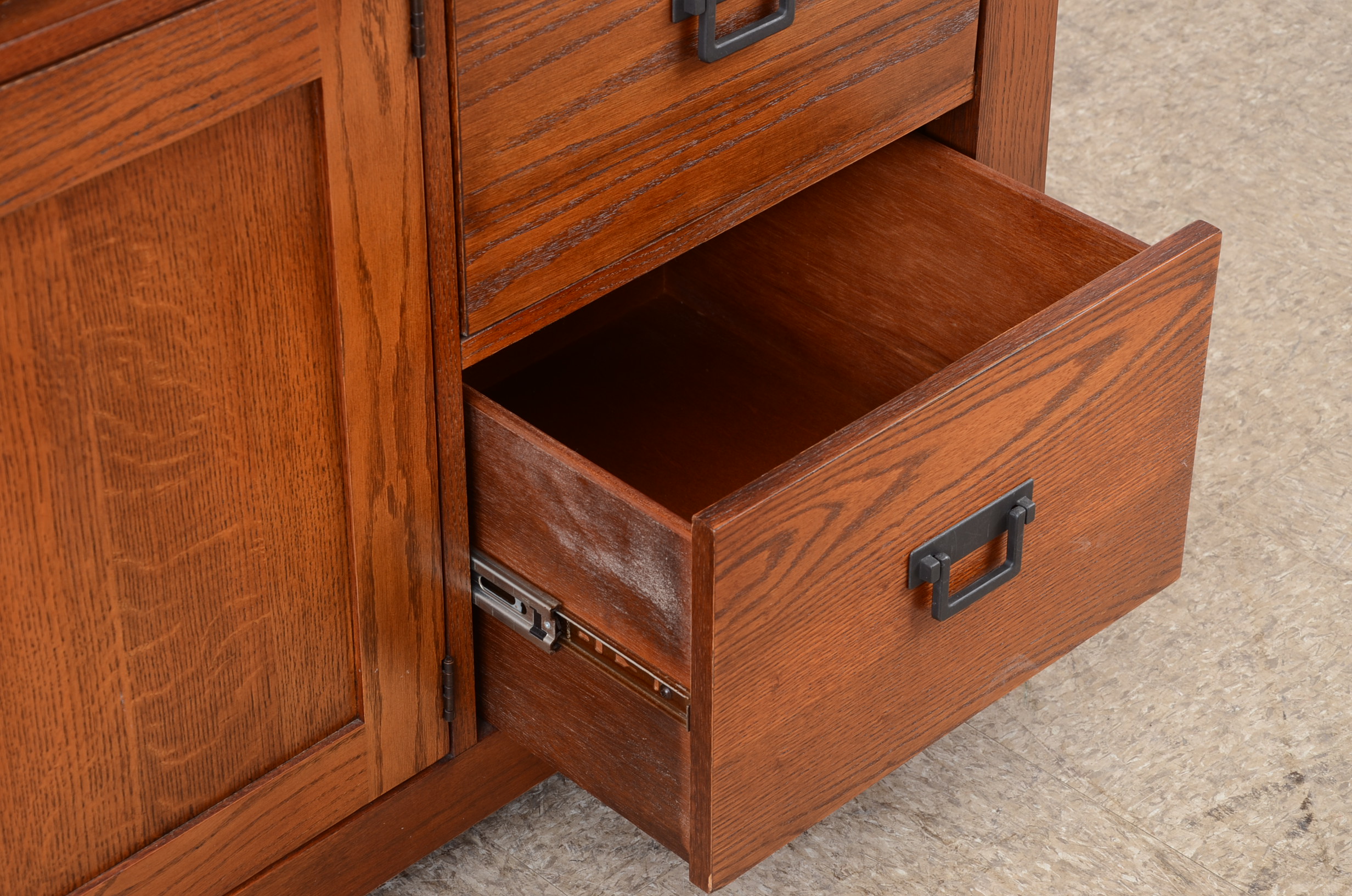 Oak Veneer Mission Style Desk