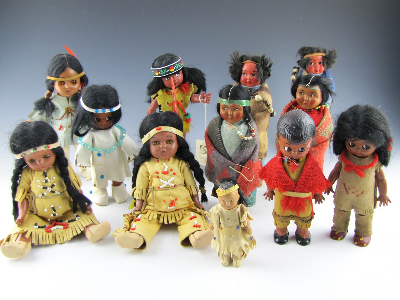 Vintage Skookum Native American Indian Doll Collection