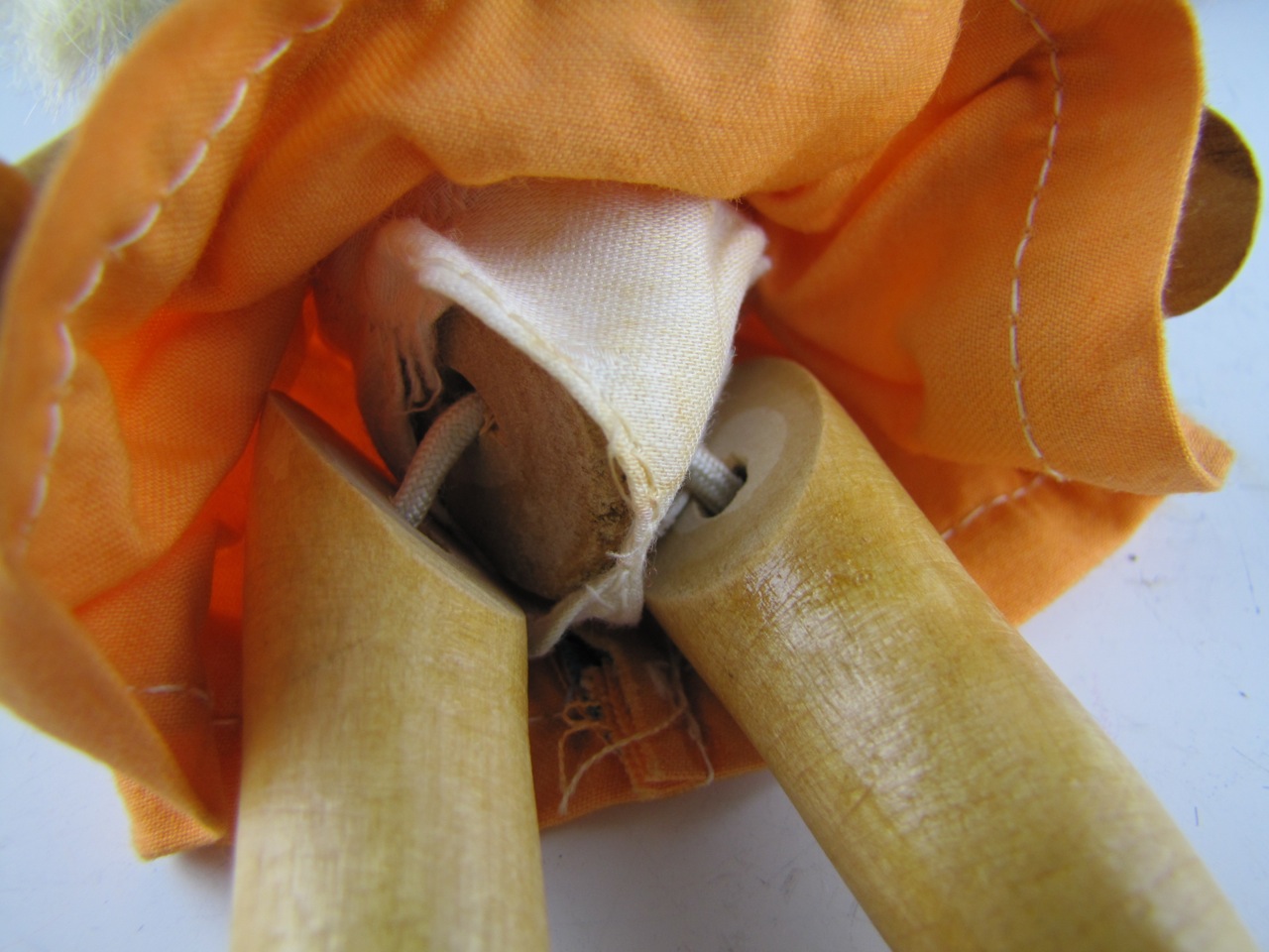 Vintage Collection of Twelve Wooden Pin Dolls Handmade in Poland