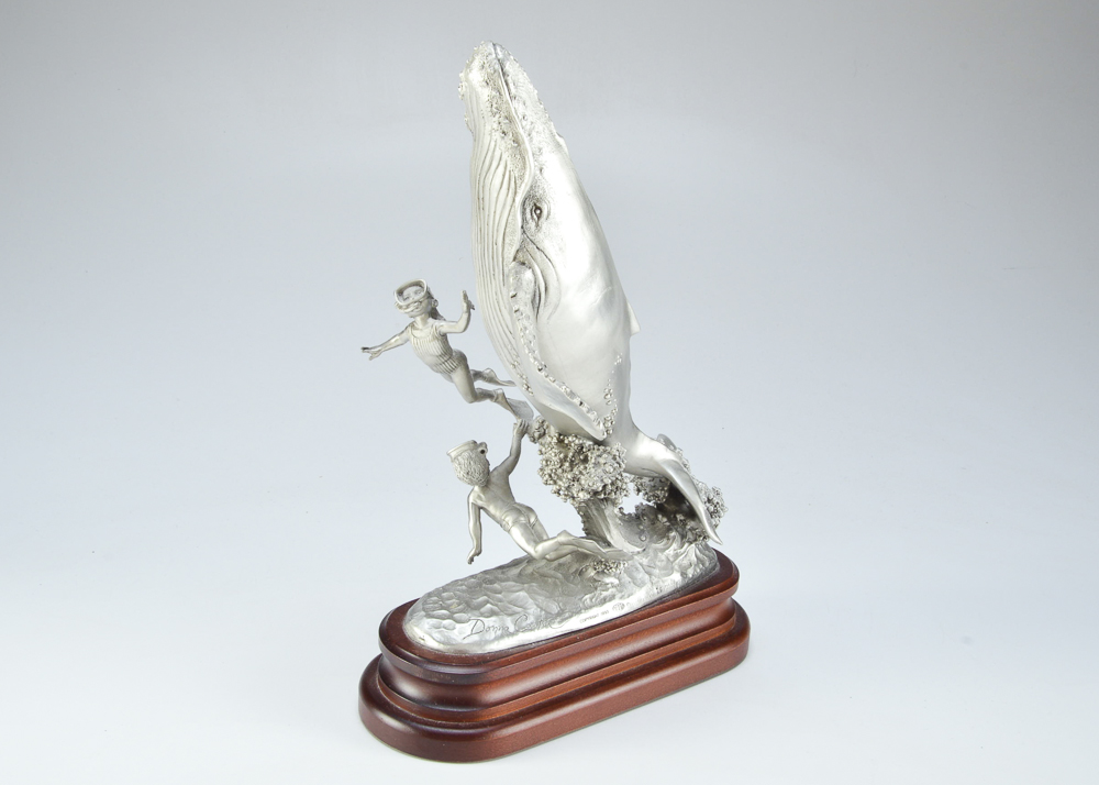Pewter Sculpture of Whale