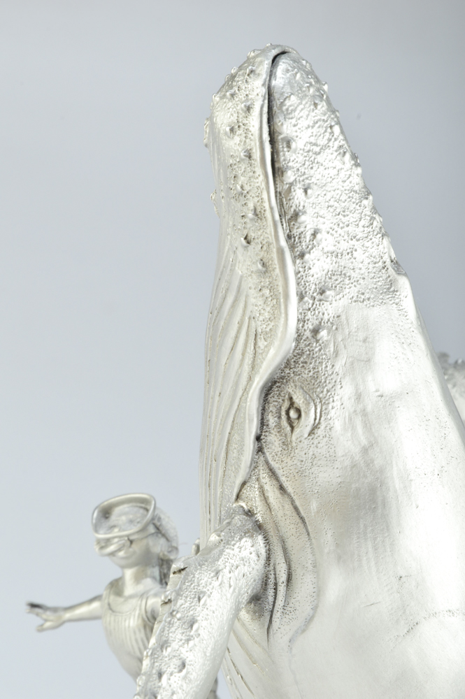 Pewter Sculpture of Whale