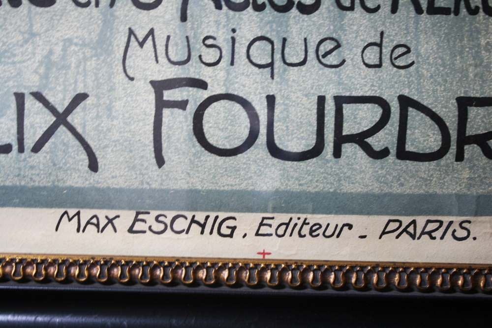 "Le Maris de Ginette" Art Nouveau Opera Poster Lithograph