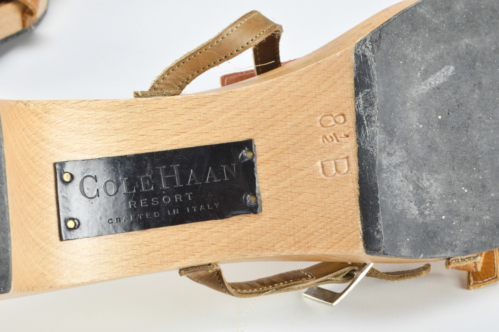 Ladies Cole Haan Resort Wooden Sandals 