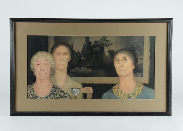 Framed Print of "Daughters of Revolution" by Grant Wood