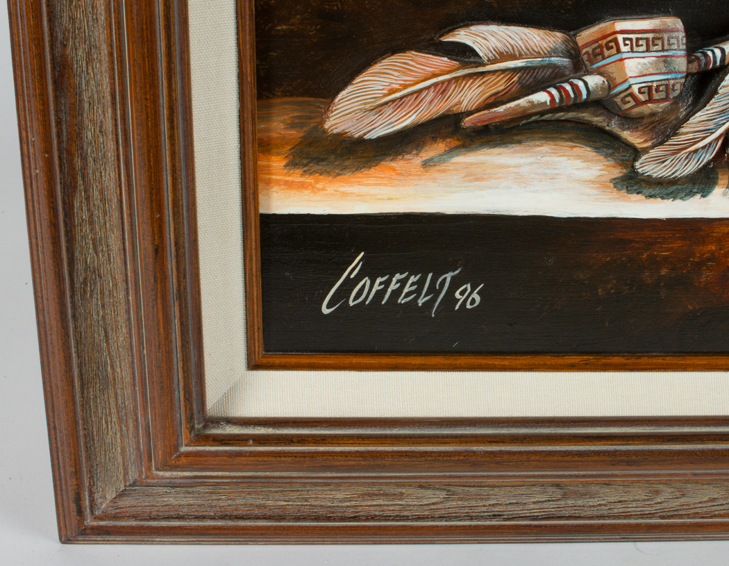 Signed Bill Coffelt Relief Painting 