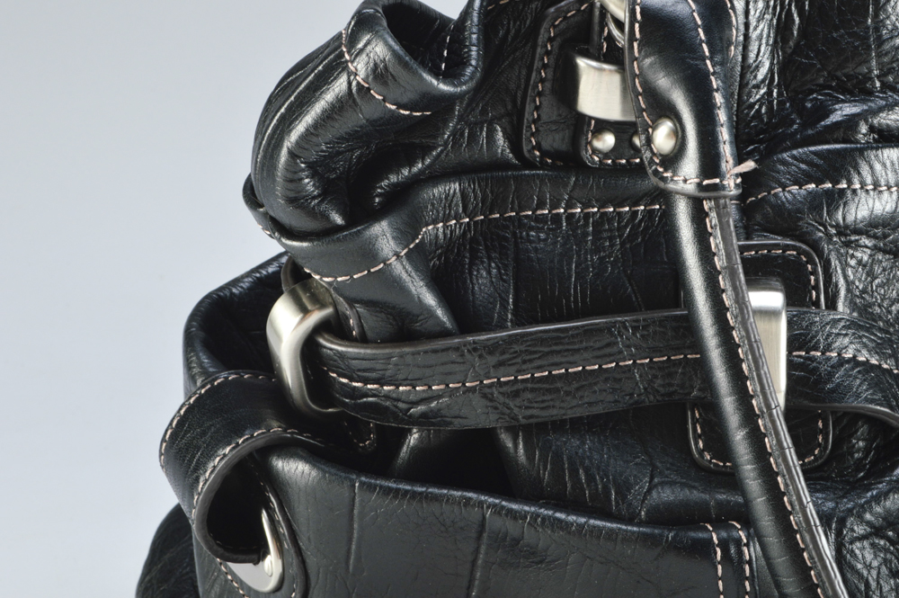 B. Makowsky Black Leather Purse