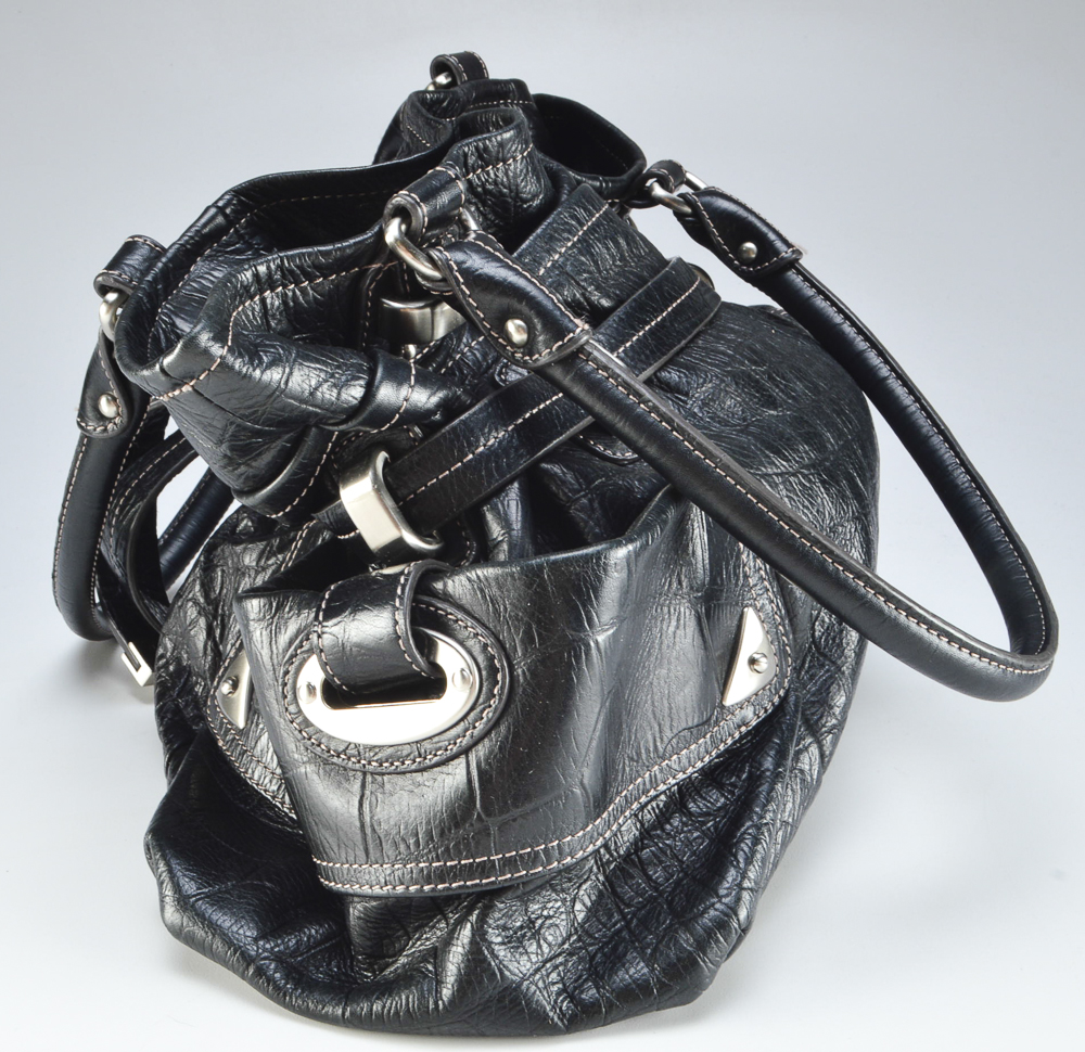 B. Makowsky Black Leather Purse