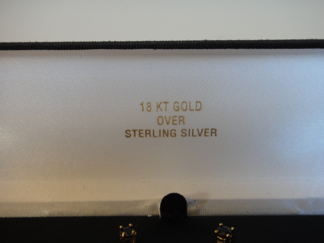 18K Gold Over Sterling Sapphire Bracelet and Matching Earrings