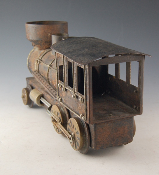 Decorative Metal Train and "Wanted" Poster