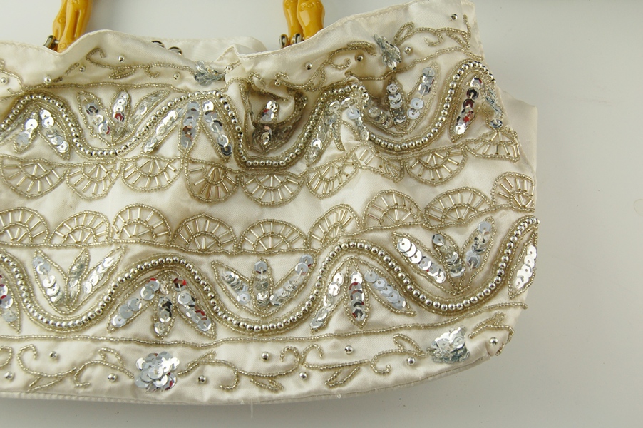 Three Black and Ivory Evening Bags