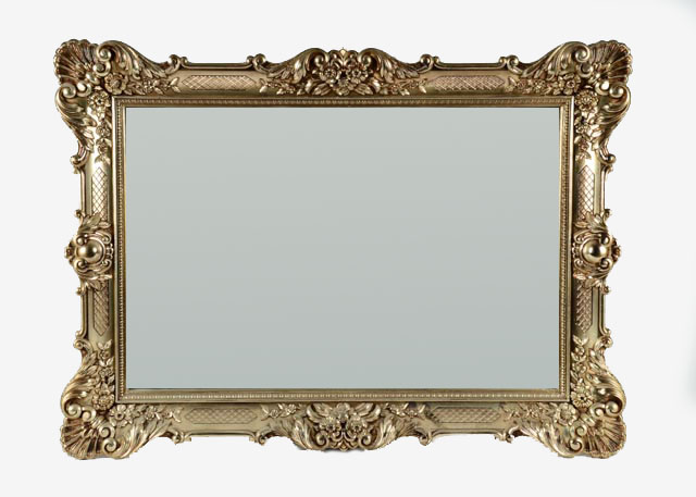 Ornate Gold Trim Mirror