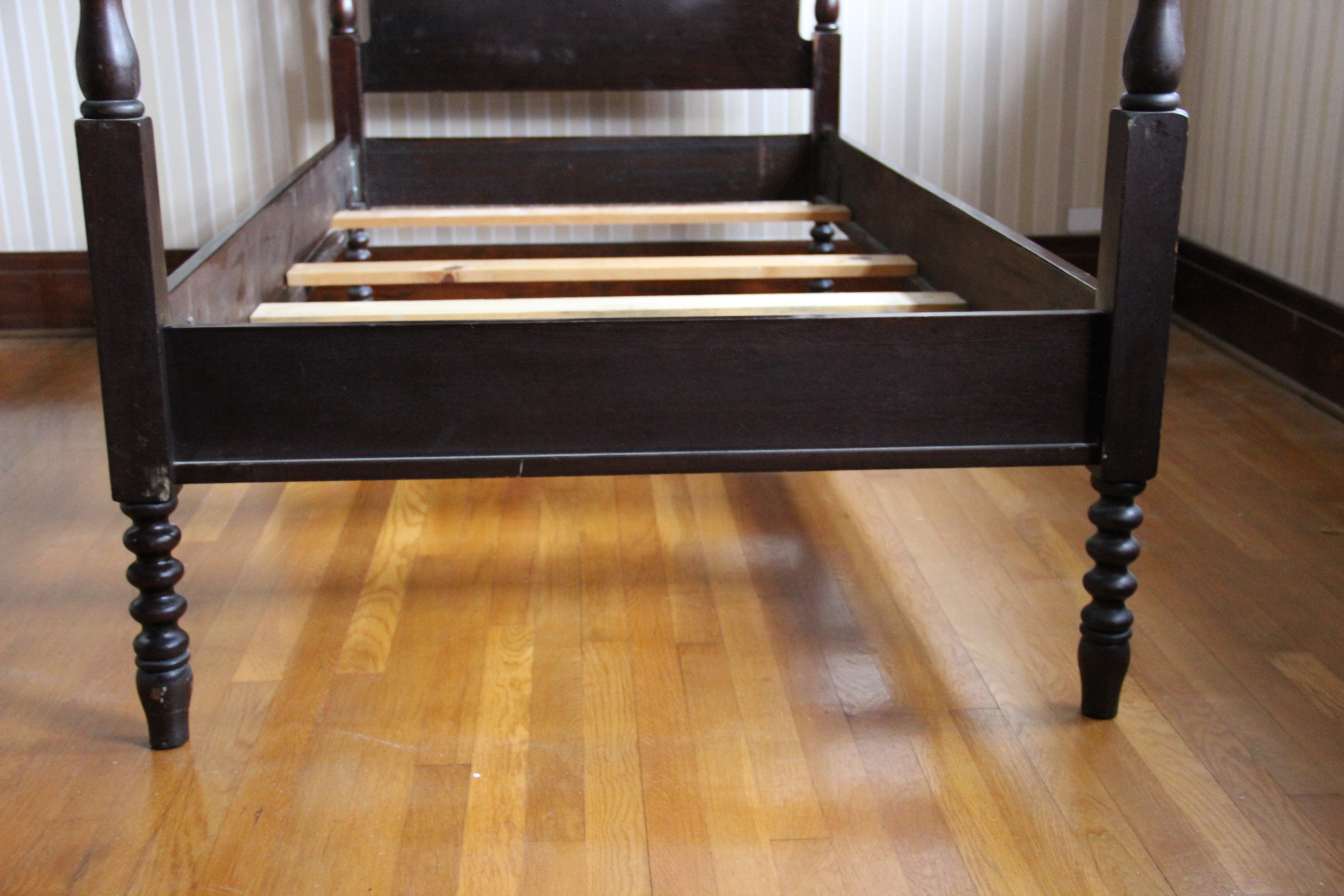 Pair of Antique Spindle Post Twin Beds
