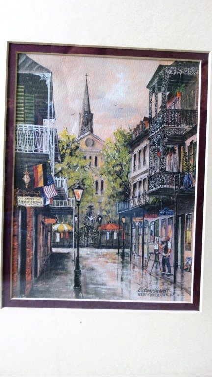 Pair of Framed Knut Engelhardt Prints of New Orleans