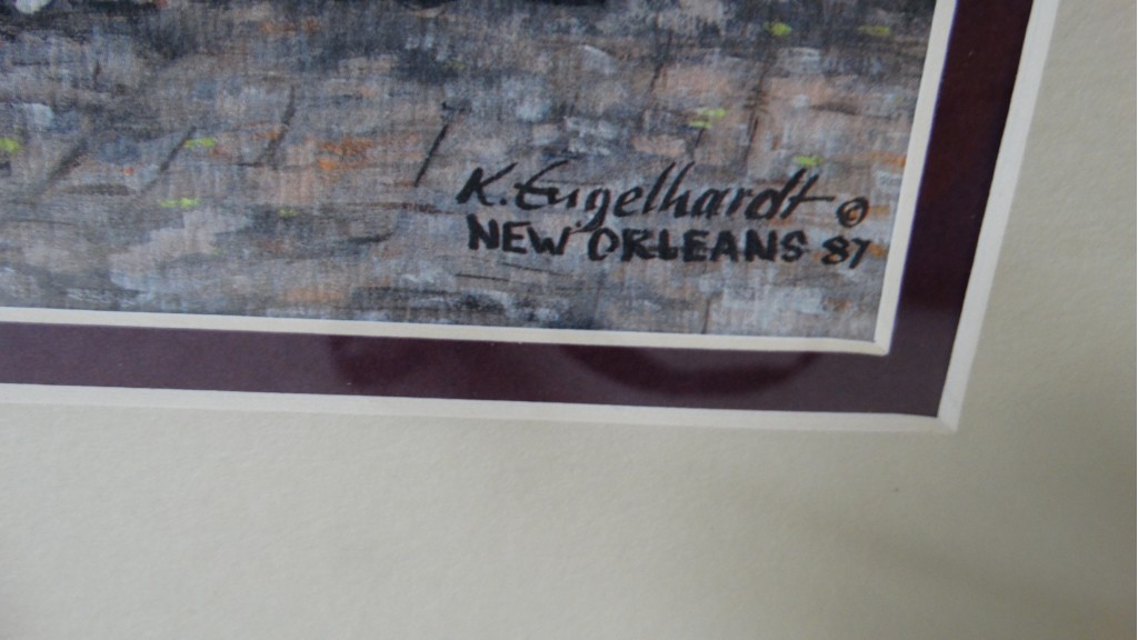 Pair of Framed Knut Engelhardt Prints of New Orleans