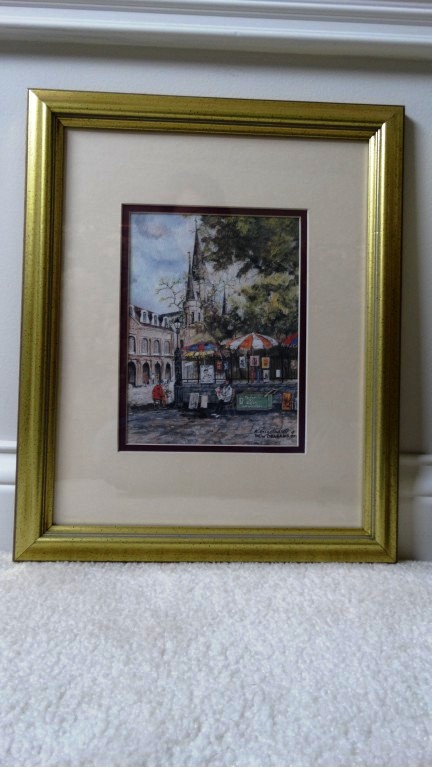 Pair of Framed Knut Engelhardt Prints of New Orleans
