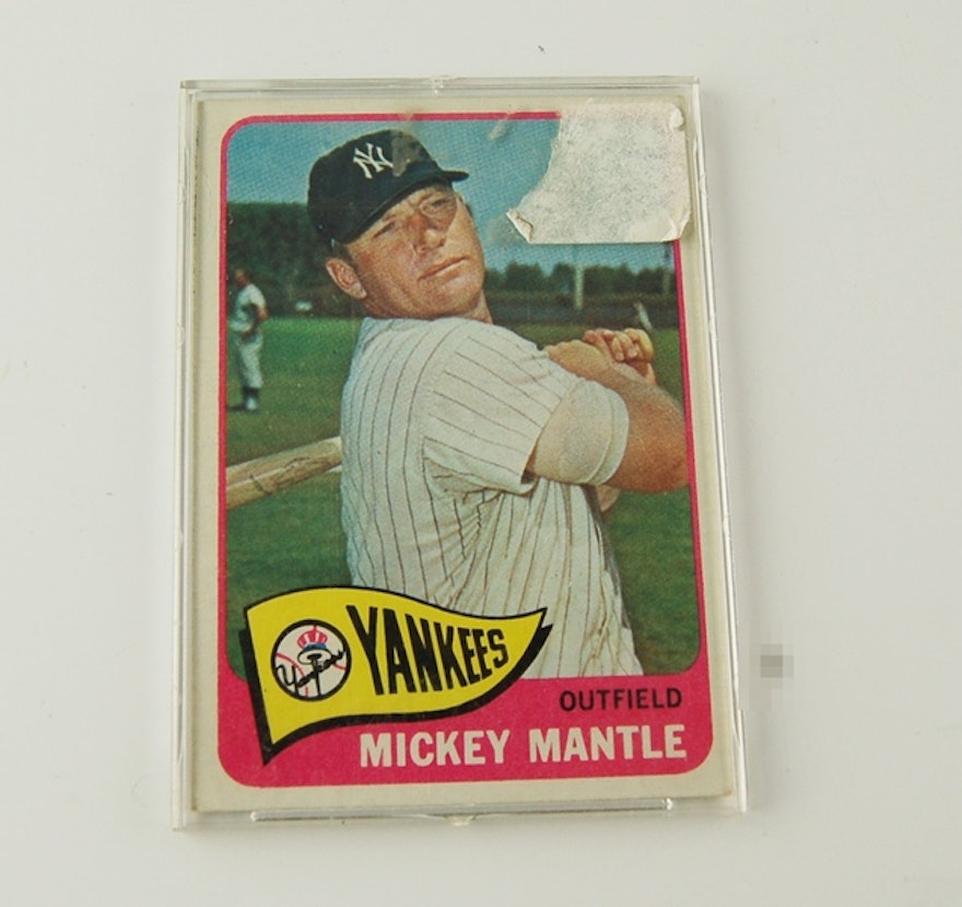 Mickey Mantle Outfield for the Yankees Baseball Card