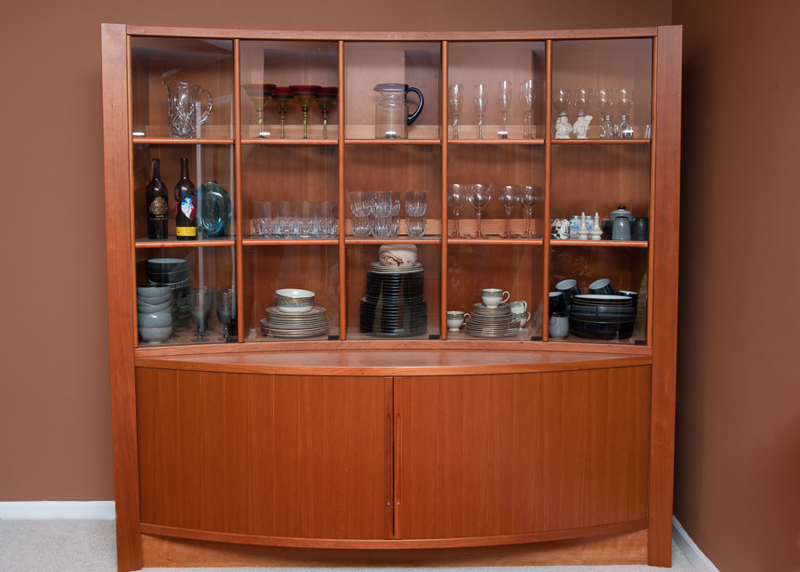 Scandinavian China Cabinet Crafted in Cherry