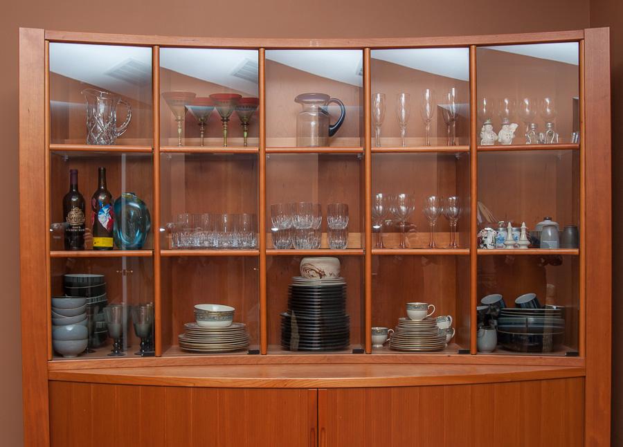 Scandinavian China Cabinet Crafted in Cherry