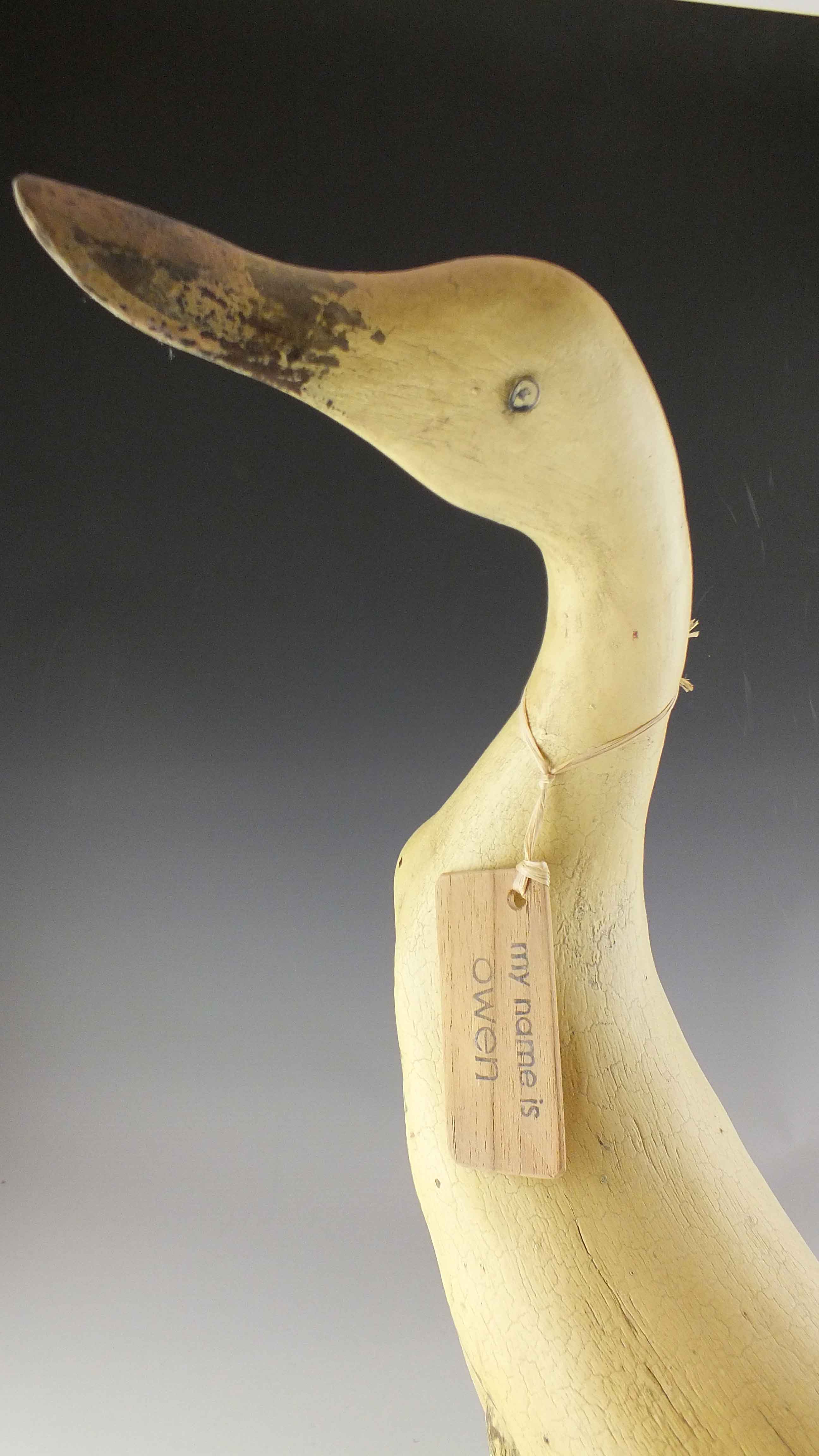 A Pair of Smith and Hawken Carved Wood Ducks