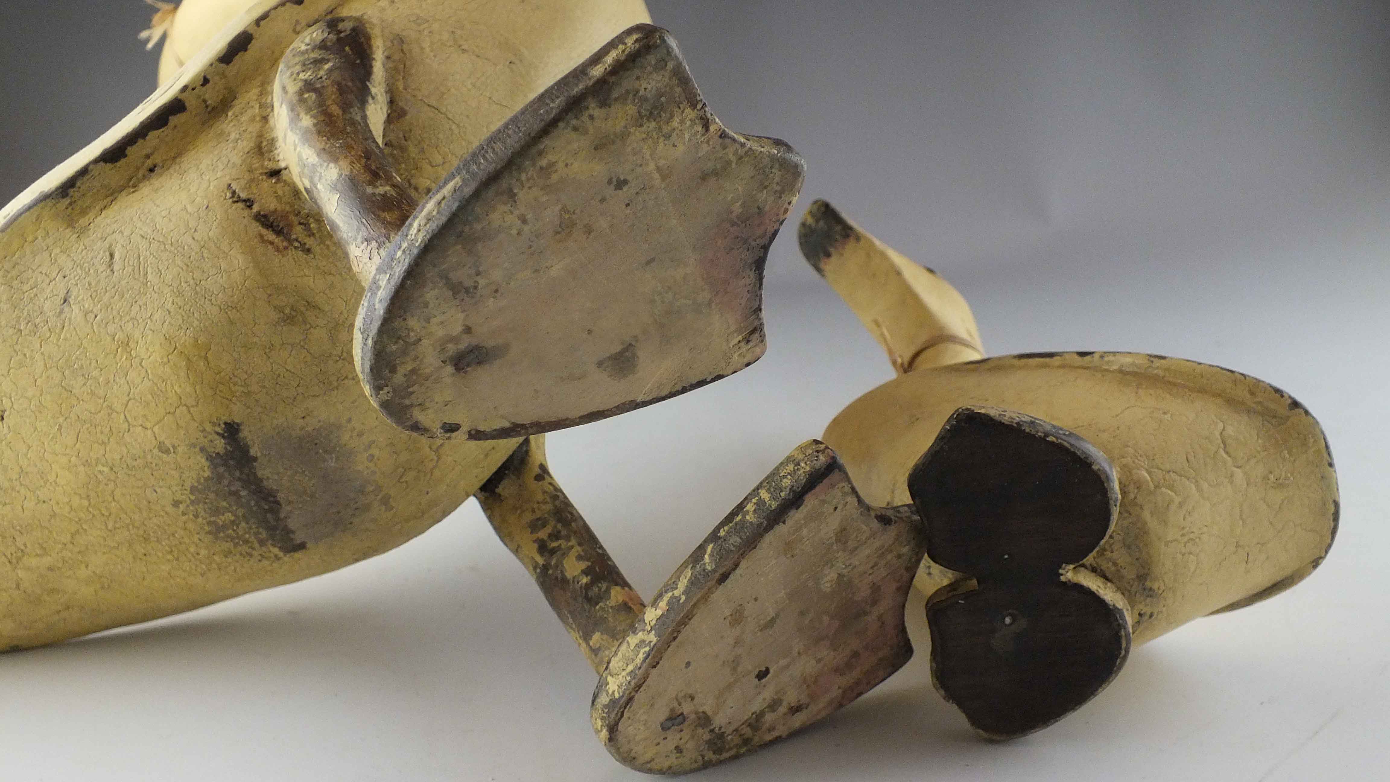 A Pair of Smith and Hawken Carved Wood Ducks