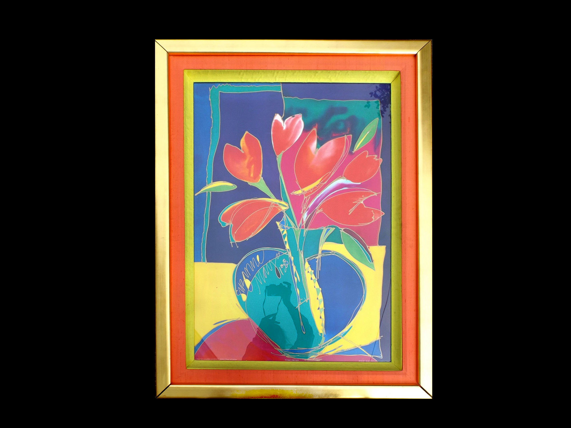 Suzanne May Offset Lithographic Poster Exploding Tulips