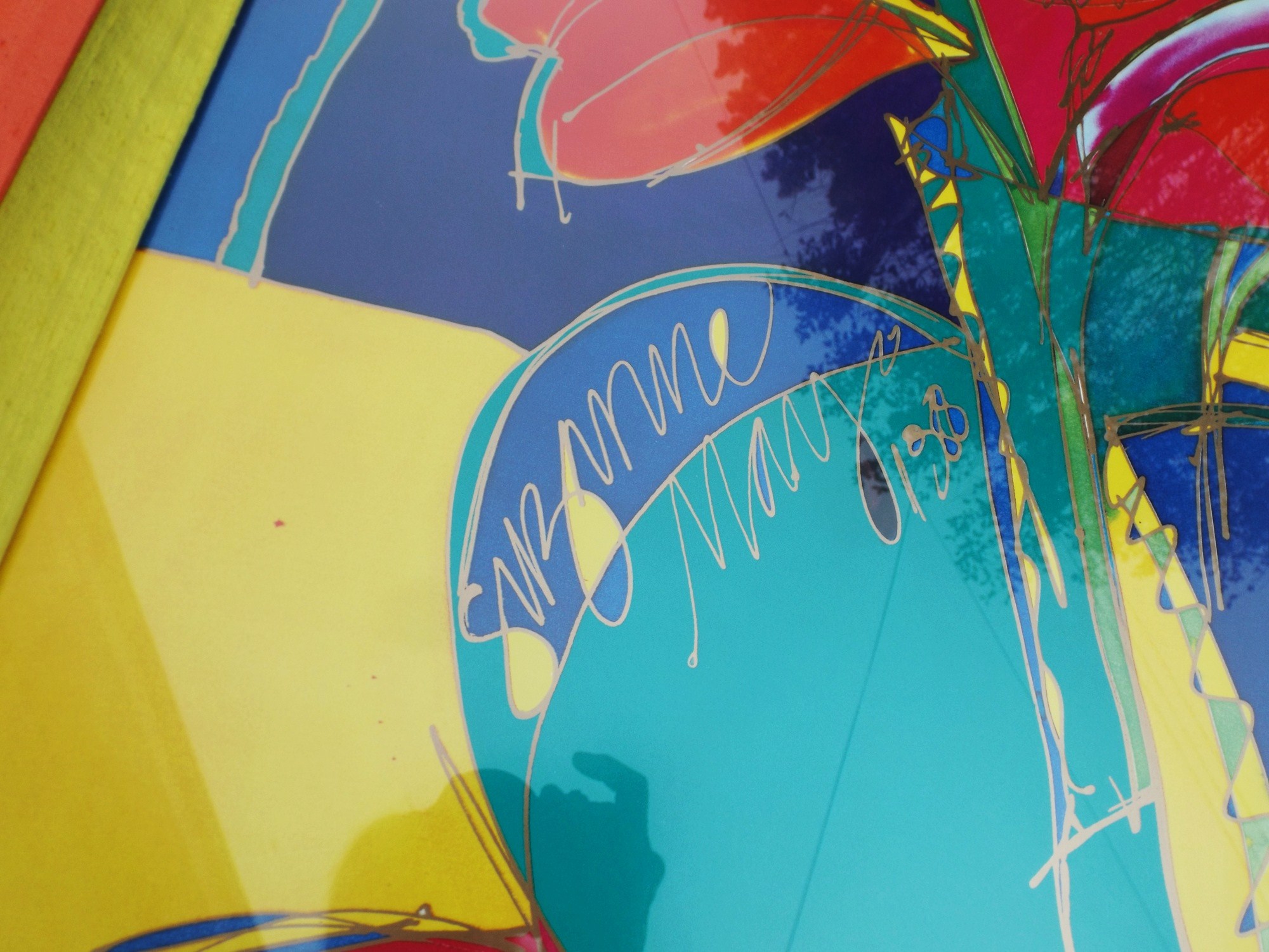 Suzanne May Offset Lithographic Poster Exploding Tulips