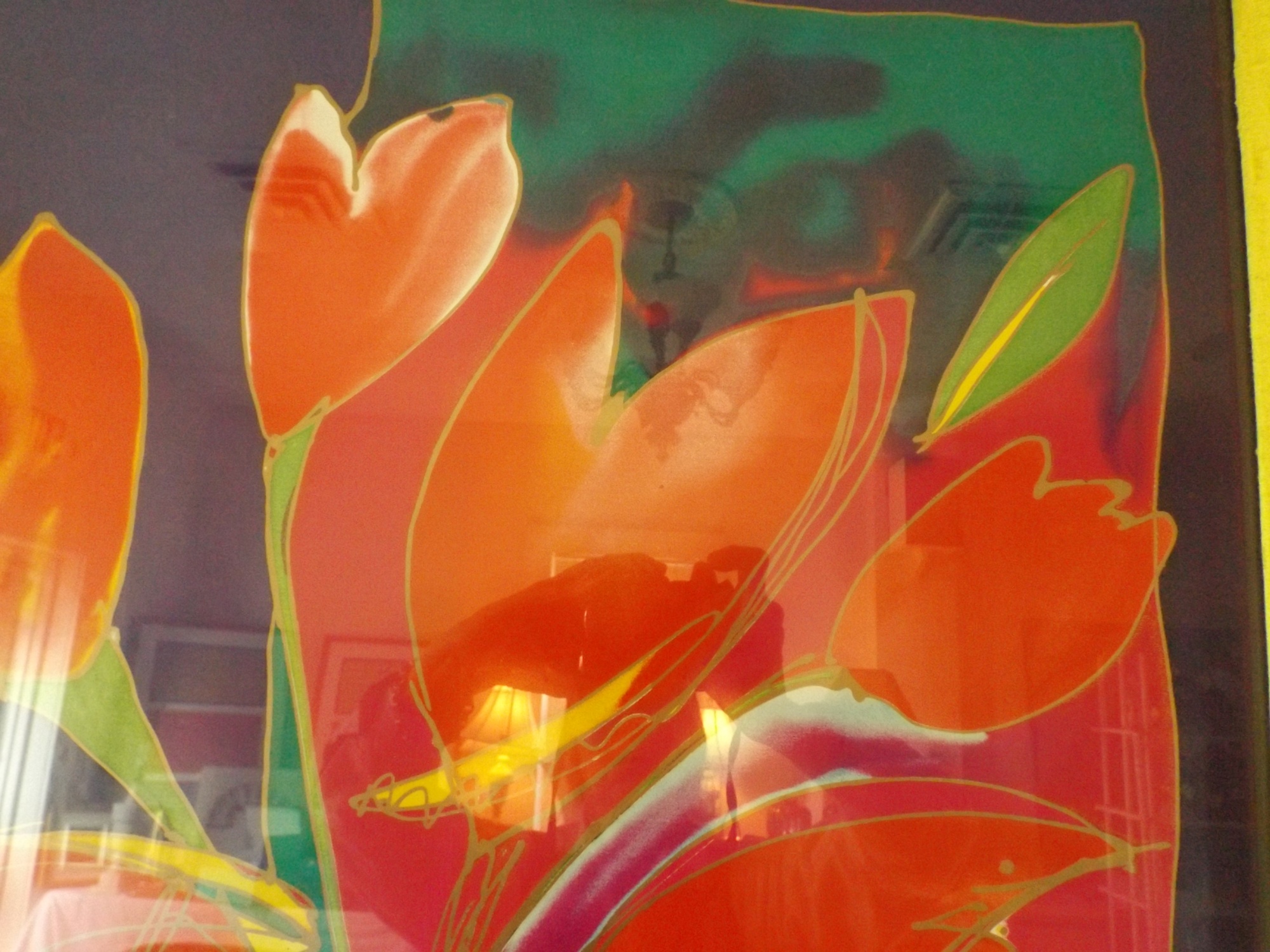 Suzanne May Offset Lithographic Poster Exploding Tulips