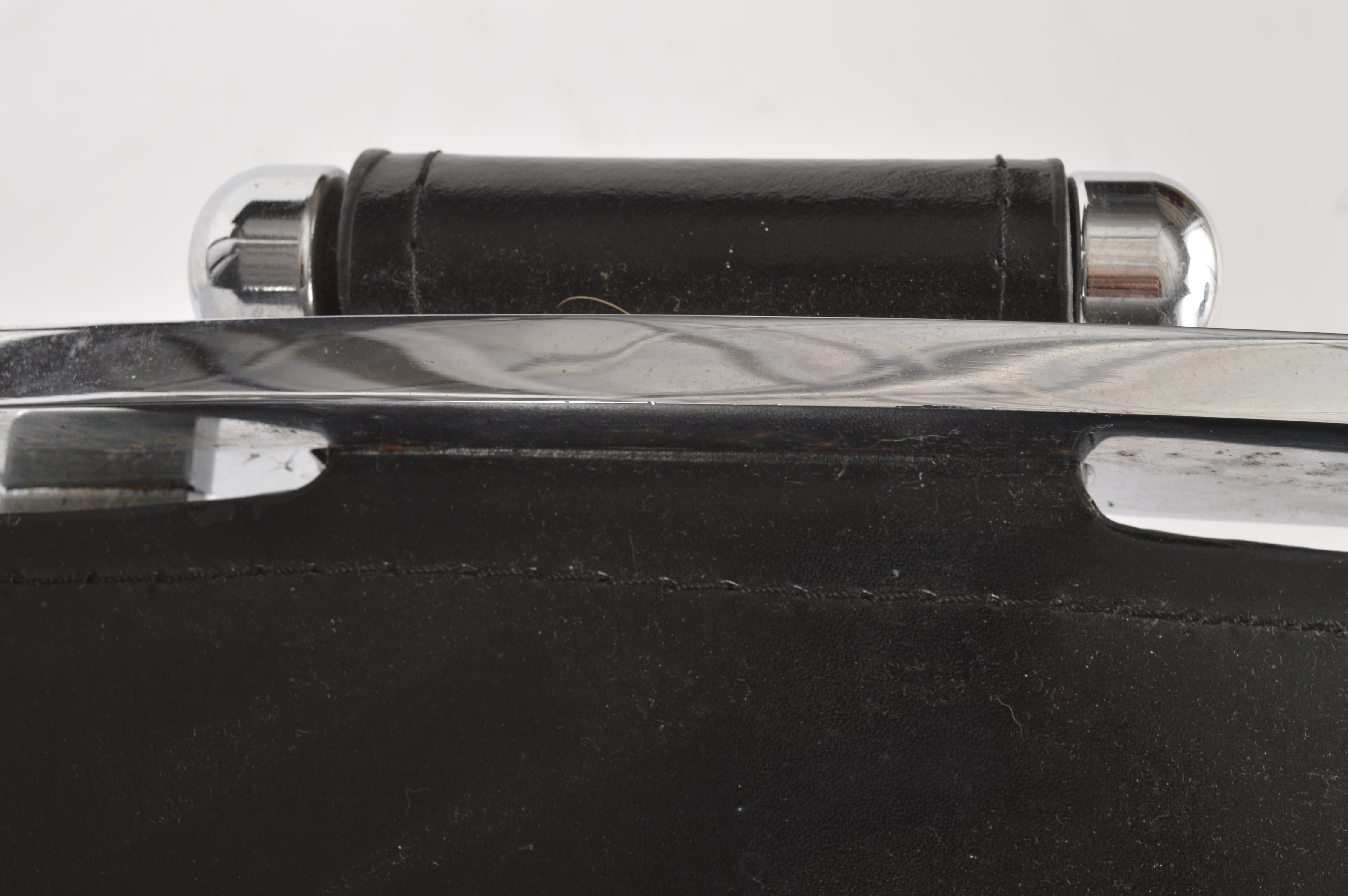 Leather and Chrome Scissor Chair