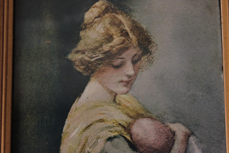 Maud Stumm Lithograph "Young Mother"