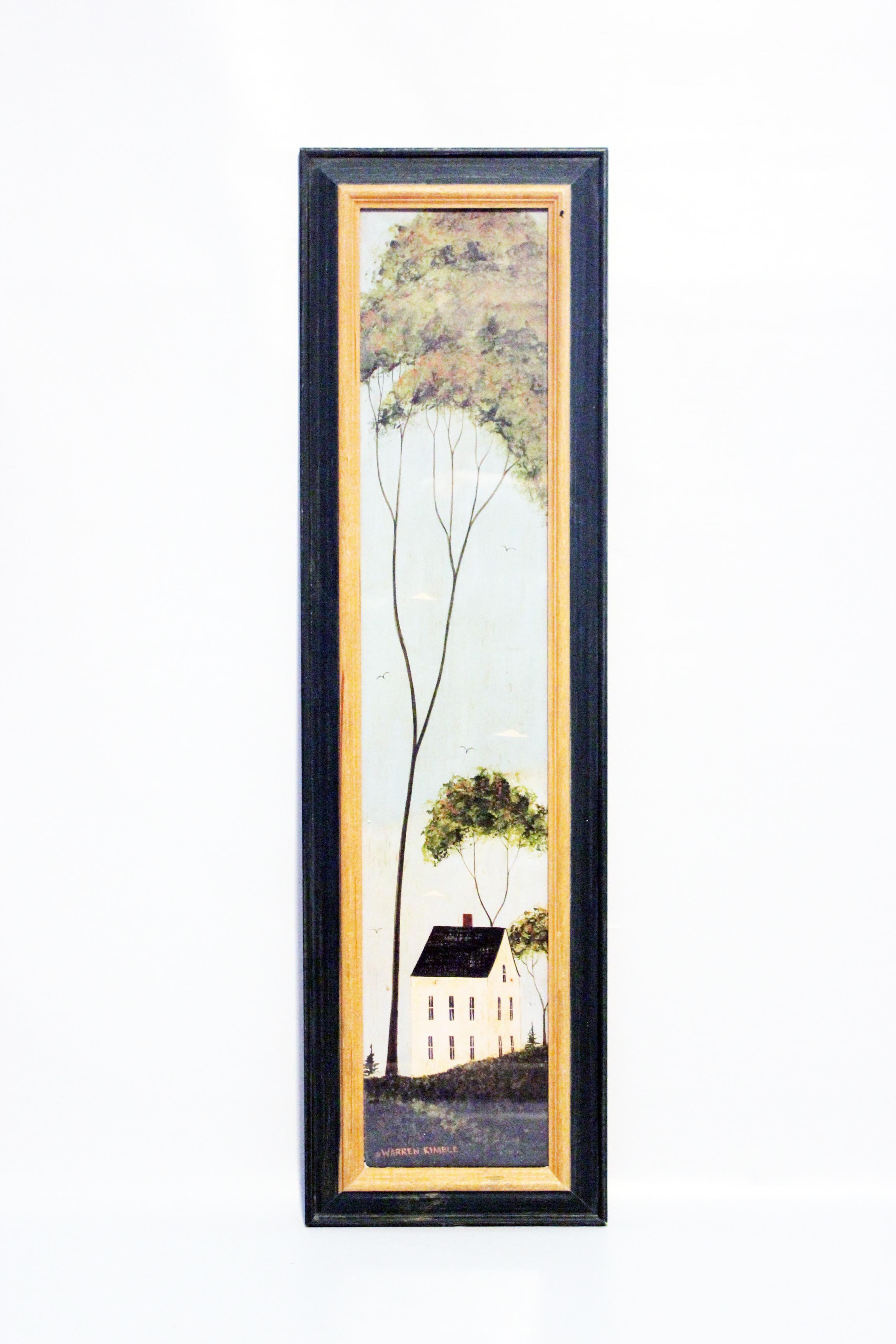 Framed Folk Art Panel Print by Artist Warren Kimble 