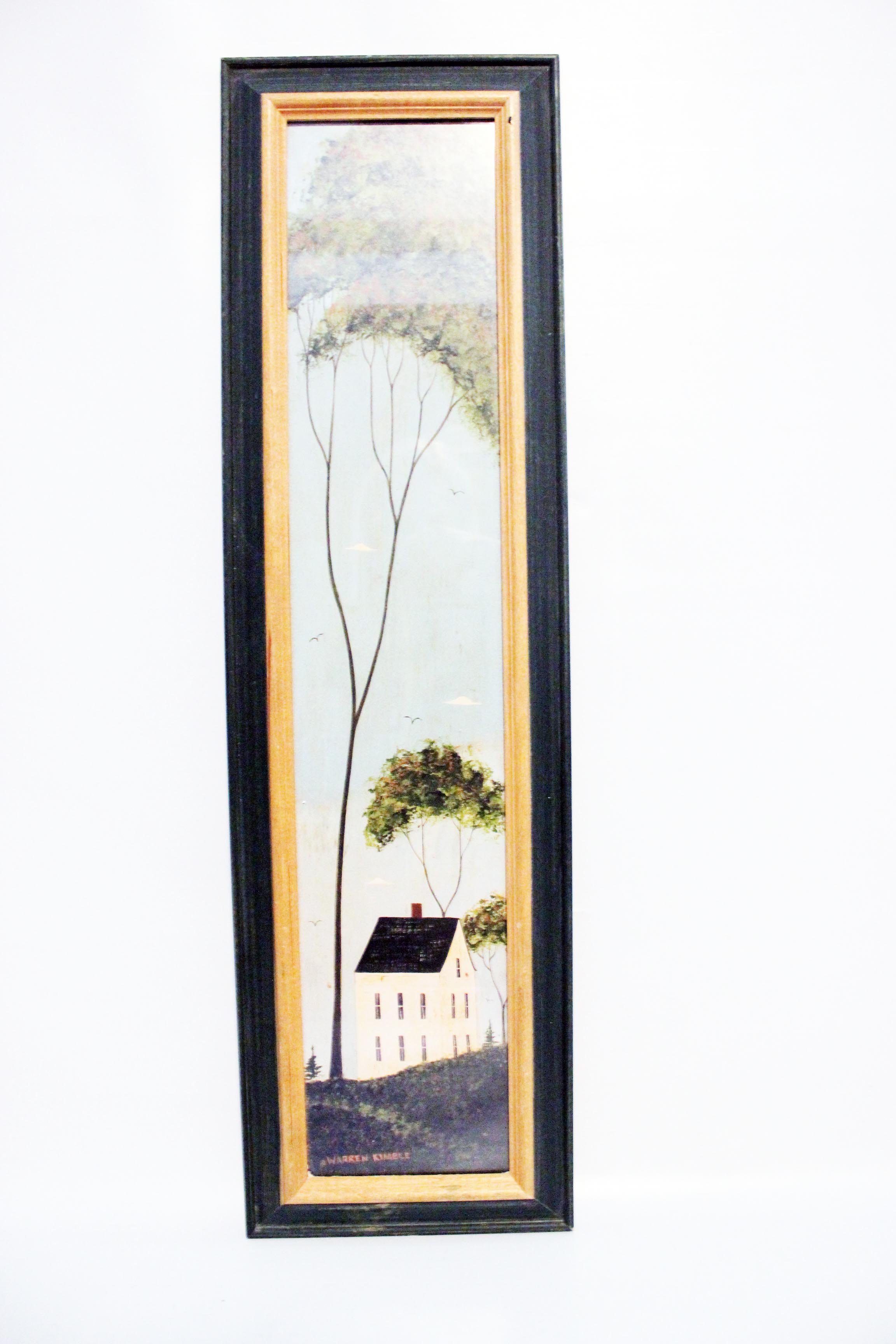 Framed Folk Art Panel Print by Artist Warren Kimble 