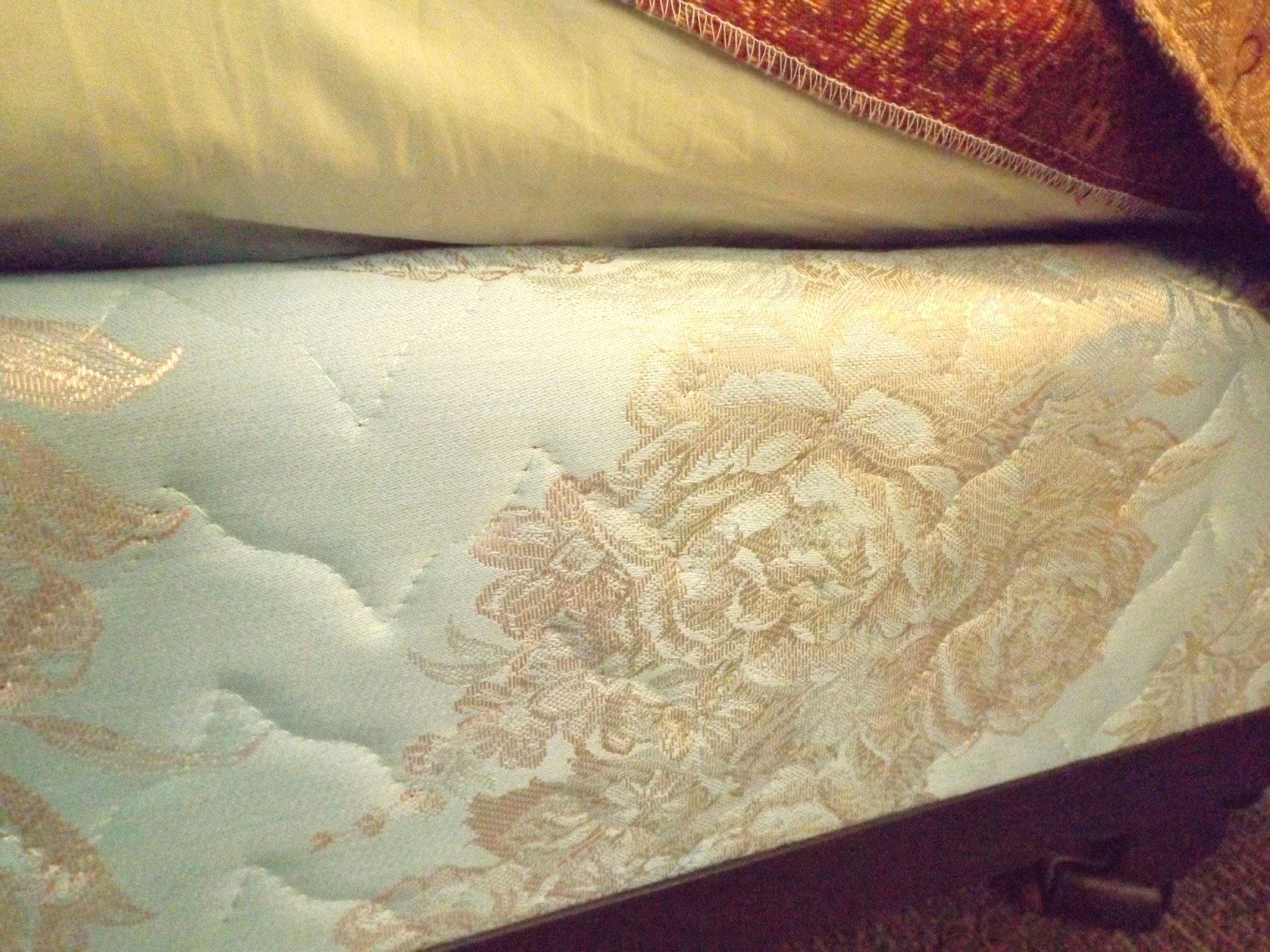 Mid-Century Lane King Tiger Maple Headboard and Night Stands