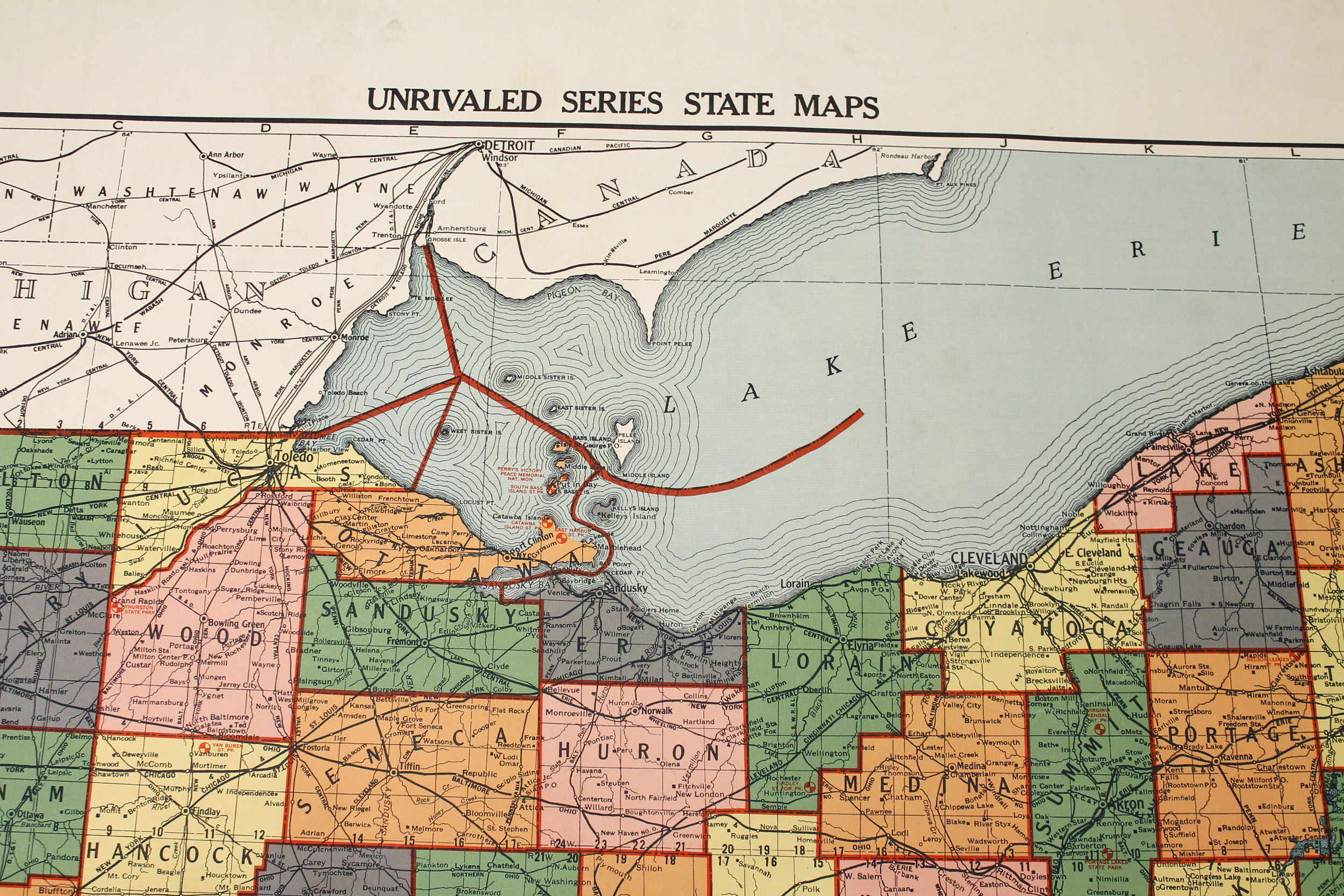 Vintage Ohio School Map