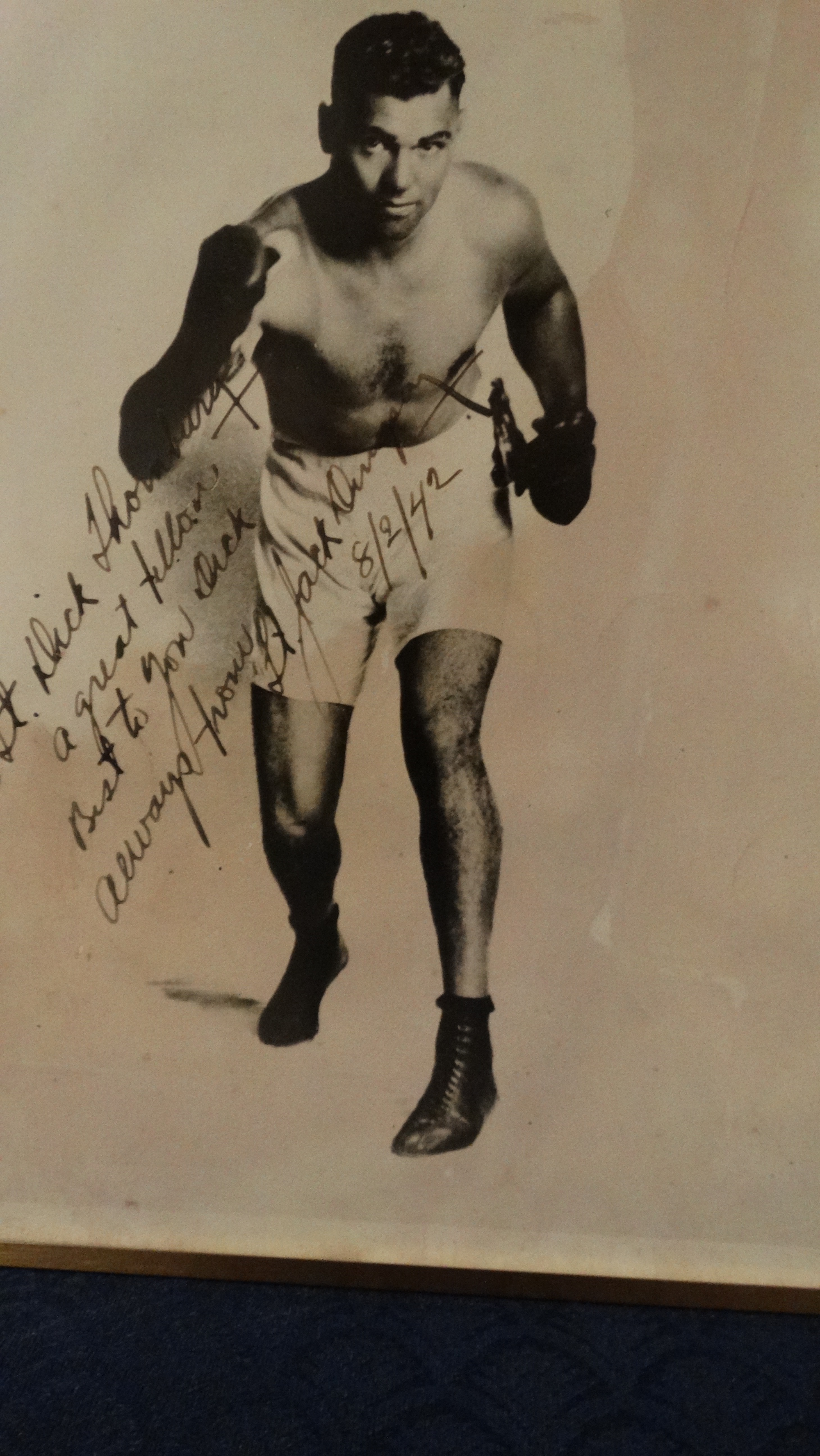 Signed Photo Jack Dempsey Boxer