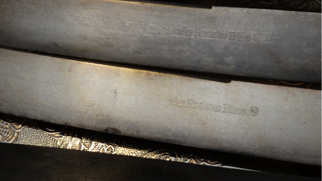 1847 Rogers Bros "Vintage" Grape Pattern Flatware and Gorham Tray