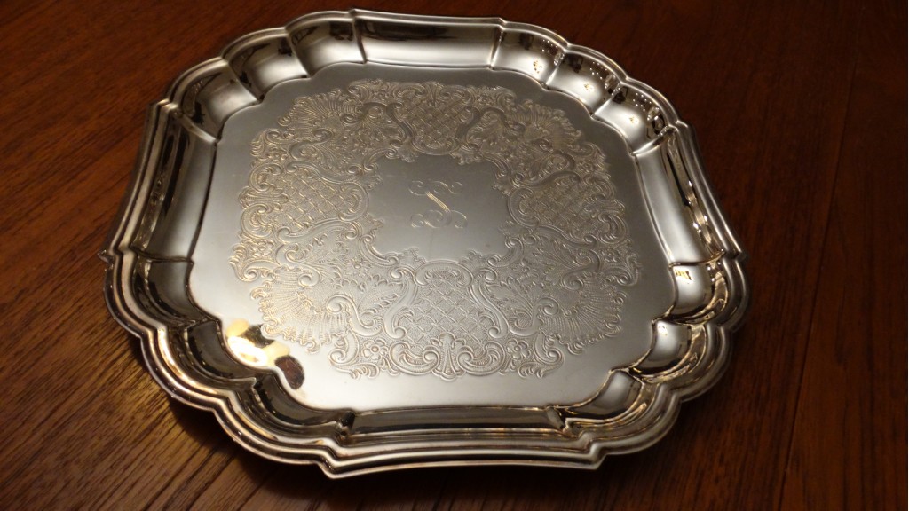 1847 Rogers Bros "Vintage" Grape Pattern Flatware and Gorham Tray