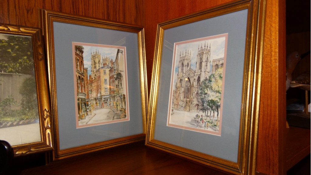 Shelf Lot Prints and Bibelots for Library or Den